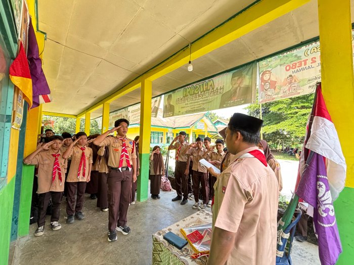 Kegiatan Ekstrakurikuler Pramuka Mingguan MTs Negeri 2 Tebo Berjalan Aktif dan Disiplin