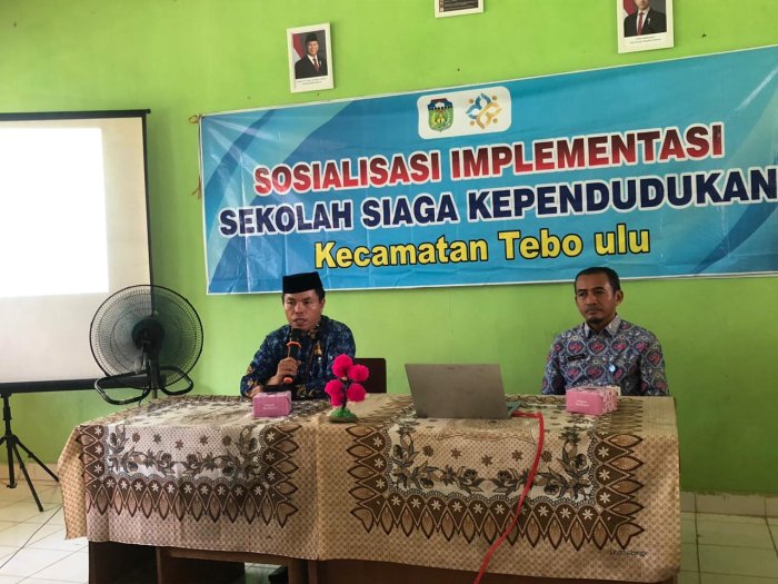 PLKB Kecamatan Tebo Ulu Sosialisasikan Madrasah Siaga Kependudukan di MTs  Negeri 2 Tebo