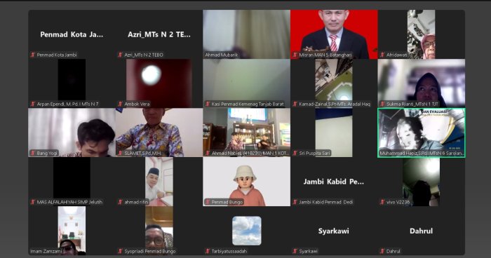 Kepala MTs  Negeri 2 Tebo Ikuti Zoom Meeting Percepatan Pendataan Sarana dan Prasarana melalui SIMSARPRAS Provinsi Jambi