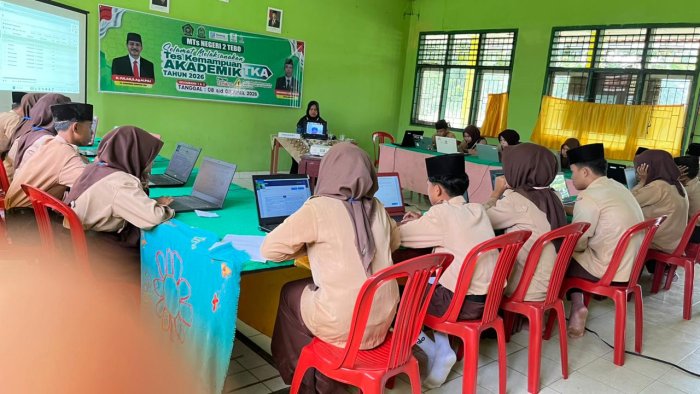 Pelaksanaan TKA Hari Terakhir di MTs  Negeri 2 Tebo Berjalan Lancar