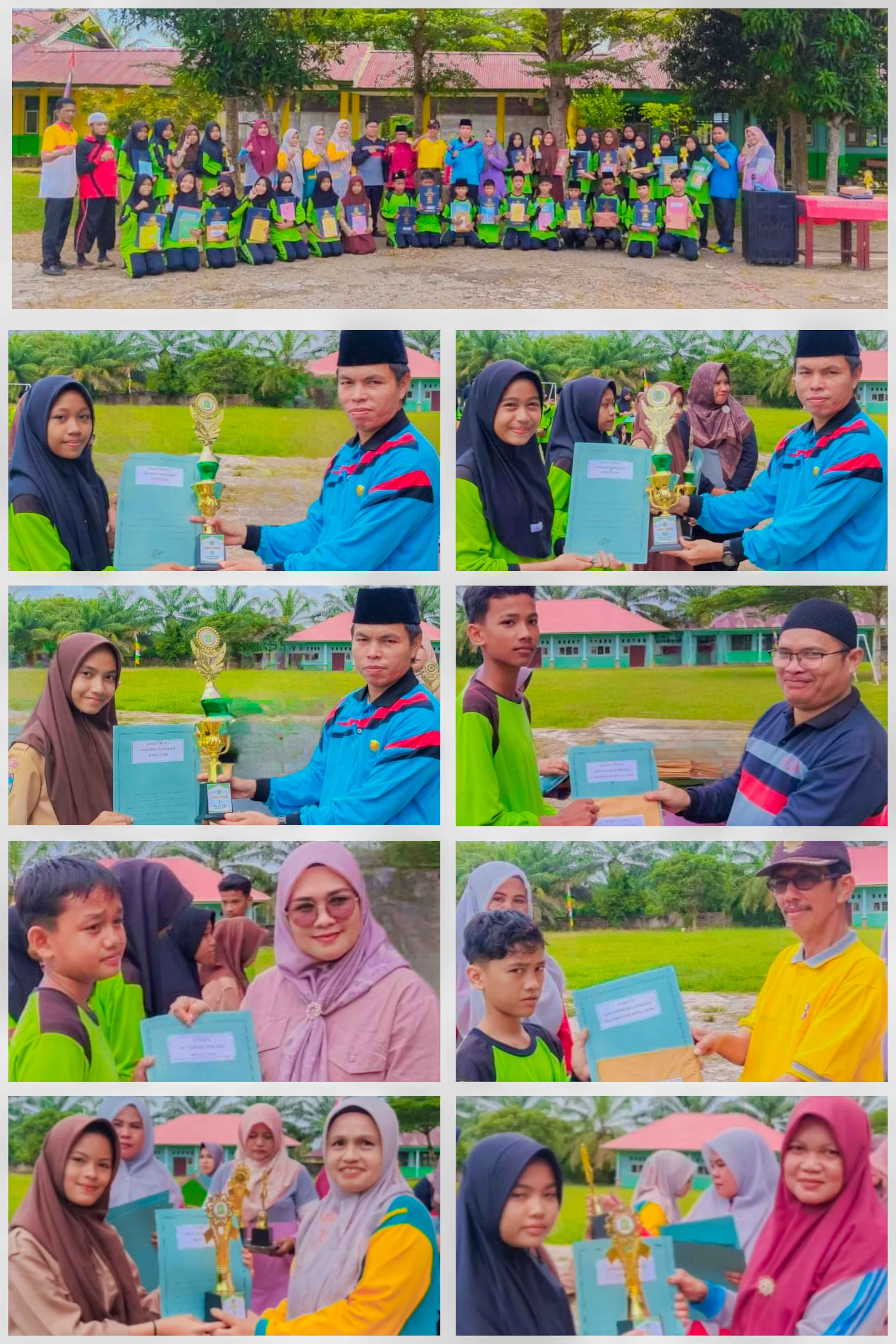 PEMBAGIAN RAPOR KENAIKAN KELAS DAN PENGUMUMAN PEMENANG CLASSMEETING DI MTS NEGERI 2 TEBO