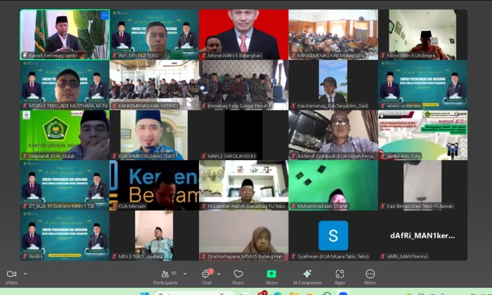 Kamad MTsN 2 Tebo Ikuti Pembinaan ASN Bertema Sinergi Perencanaan dan Anggaran untuk Kinerja Kemenag Berdampak