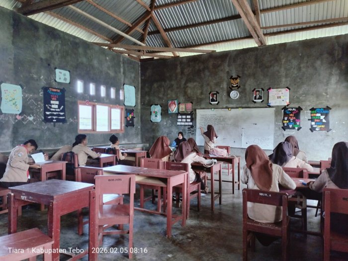 Semangat Pagi di Ruang Kelas, Aktivitas Belajar Kelas VIIIA dan VIIIB MTS Negeri 2 Tebo Berjalan Kondusif