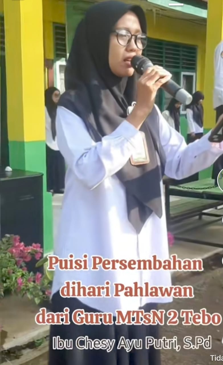 Puisi Mengharu Biru: Guru MTsN 2 Tebo Kenang Jasa Pahlawan di Hari Pahlawan