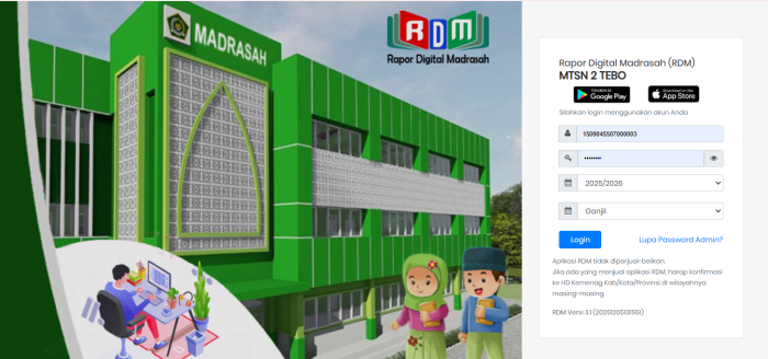Jelang Pembagian Rapor, Guru MTsN 2 Tebo Tuntaskan Pengisian RDM Semester Ganjil 2025/2026