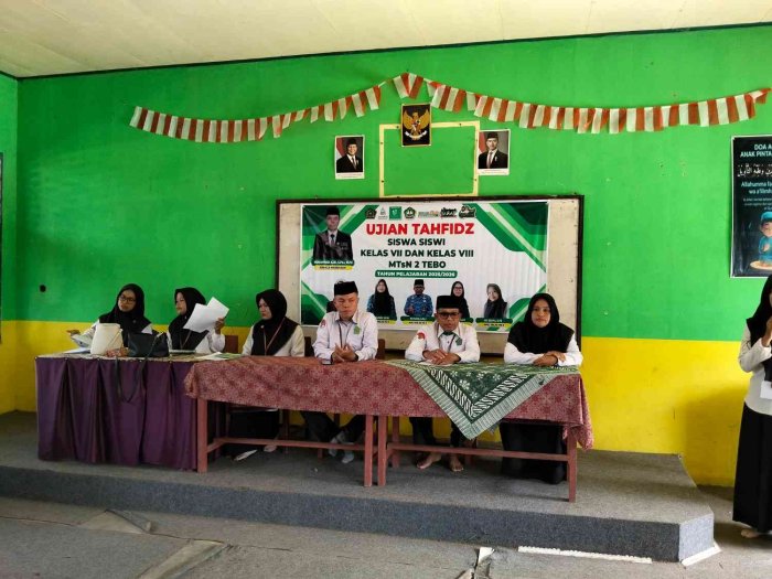 Pembukaan dan Pelaksanaan Ujian Tahfidz Siswa Kelas VII dan VIII MTs Negeri 2 Tebo Pembukaan dan Pelaksanaan Ujian Tahfidz Siswa Kelas VII dan VIII MTs Negeri 2 Tebo